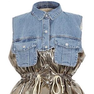 Denim Quilted Vest